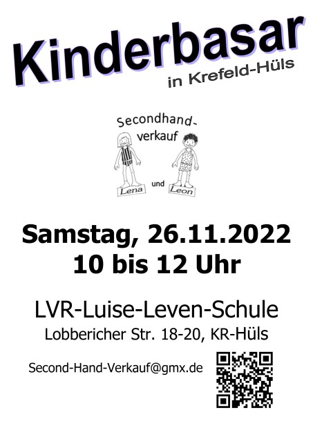 Flyer für den Kinderbasar im November 2022